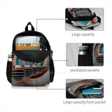 Destiny Tunnel Travel Laptop School Backpack Bag Fantasy Imagination Lines Brown