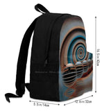 Destiny Tunnel Travel Laptop School Backpack Bag Fantasy Imagination Lines Brown