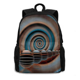 Destiny Tunnel Travel Laptop School Backpack Bag Fantasy Imagination Lines Brown