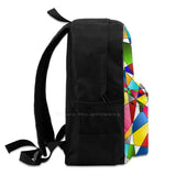 Patchwork Backpacks Imaginative Design Red Turquoise Colorful Modern