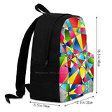 Patchwork Backpacks Imaginative Design Red Turquoise Colorful Modern