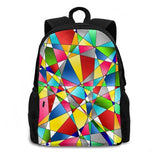 Patchwork Backpacks Imaginative Design Red Turquoise Colorful Modern