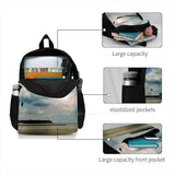 Gulf School Bag Big Capacity Backpack Laptop 15 Inch Water Gulf Of Mexico