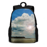 Gulf School Bag Big Capacity Backpack Laptop 15 Inch Water Gulf Of Mexico