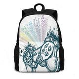 Cybersport Gamer Controller and Rainbow Satchel Backpack