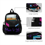Energy Wave Helmet Music Art Laptop Backpack