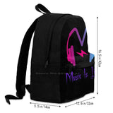 Energy Wave Helmet Music Art Laptop Backpack