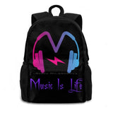 Energy Wave Helmet Music Art Laptop Backpack