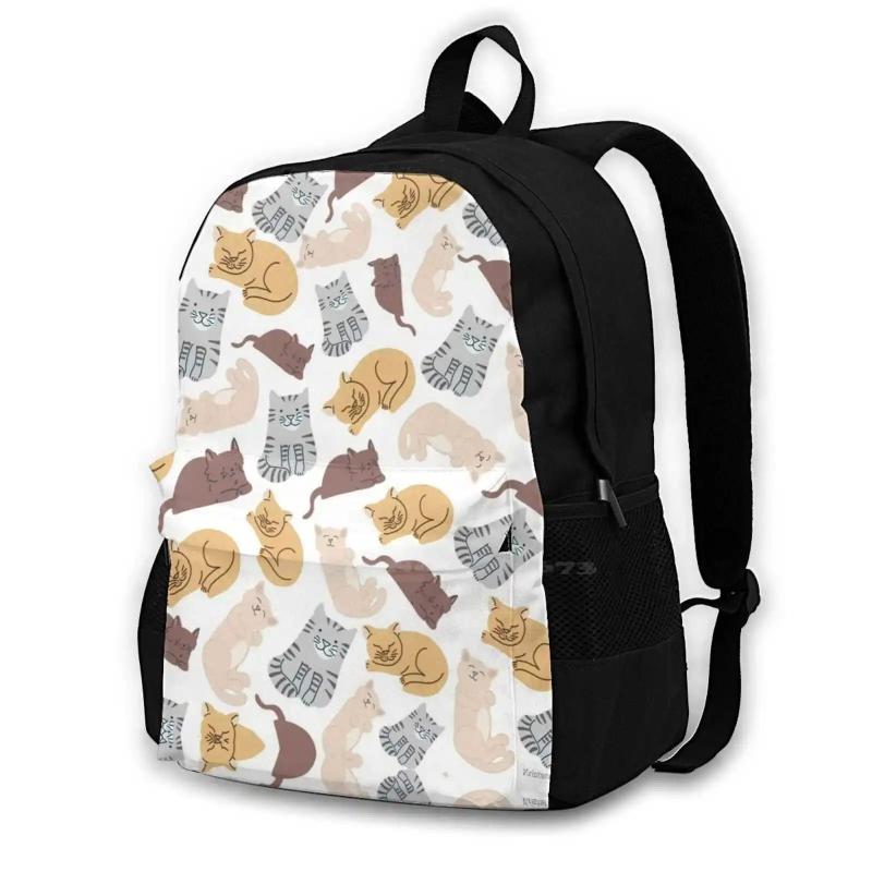 Cats Print Bags Travel Laptop Backpack Cats Dogs Animals Soul Cat Lover Tabby Ca