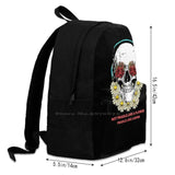 Skull Flower Fragile Like Flower Backpack for Men Women