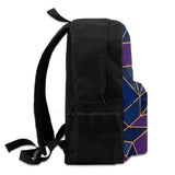 Geometric Stained Glass Style Amethyst & Sapphire Shades Backpack