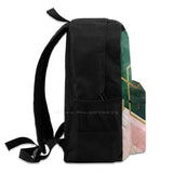 Emerald Green & Pink Geo No 1 Backpacks - Abstract Geo Pink & Green
