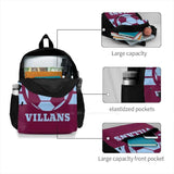 Villans Vintage Retro Satchel Schoolbag Backpack