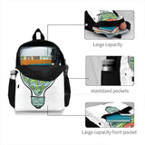 Bulb Bag Laptop Backpack Glass Turtle Shell Sphere Water Succulent