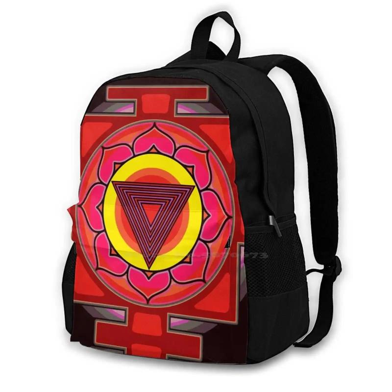 Tripura Bhairavi Yantra Backpack Laptop Travel Bags
