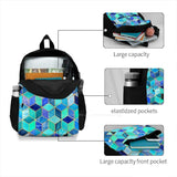 Cubes Teen College Student Backpack Laptop Travel Bags Graphic Abstract