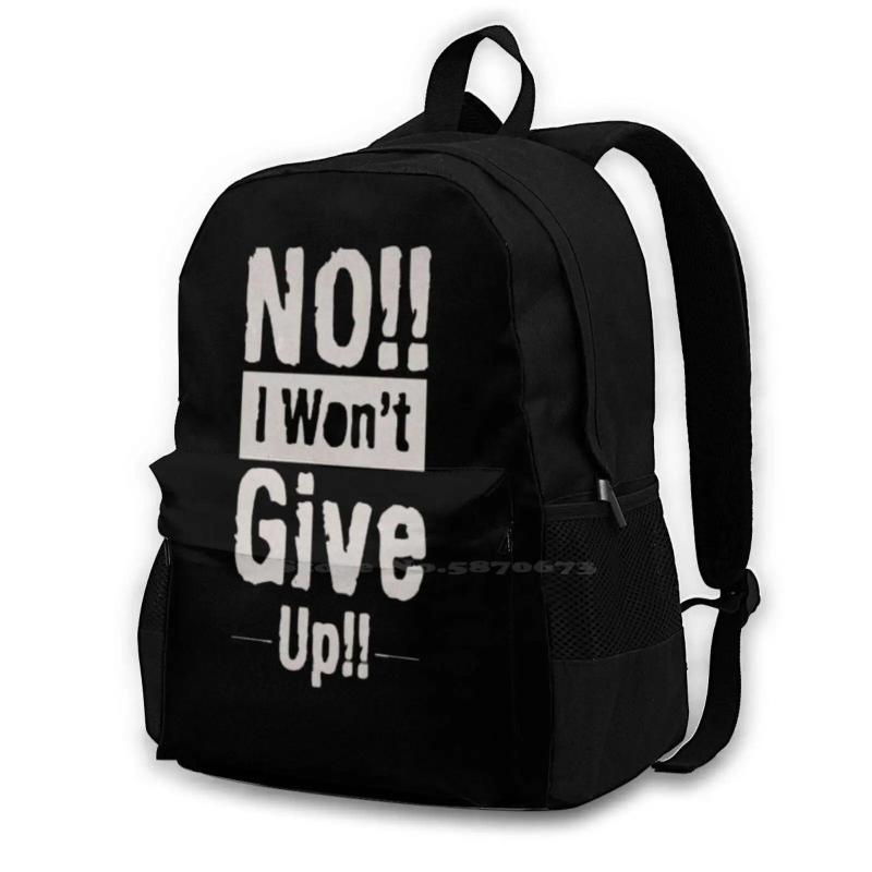 No I Won't Give Up Gym Motivation Backpack