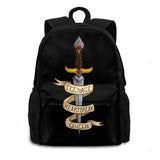 Tattoo Backpack For Student School Laptop Travel Bag Tattoo Dagger