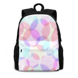 Pastel Bubbles Optical Illusion School Bags For Teenage Girls Laptop Travel Bags