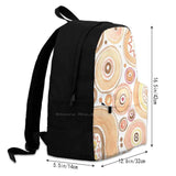 Vanilla Bubblegum Backpack Laptop Travel Bags Watercolor Pattern Circles