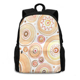 Vanilla Bubblegum Backpack Laptop Travel Bags Watercolor Pattern Circles