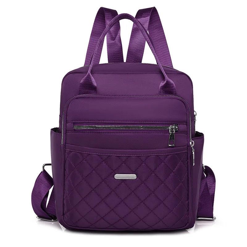 Dual-Use Double Backpack Handbag Outdoor Travel Oxford Cloth Convenient School B