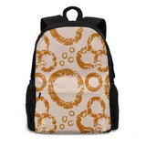 Orange Bubbles In Peach Teen College Student Backpack