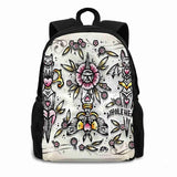 Wholehearted Animal Daggers Traditional Tattoo Flash Large Capacity Backpack