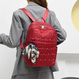 Waterproof Rhombus Backpack Large Capacity for Women