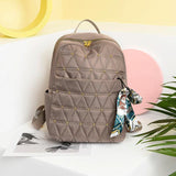Waterproof Rhombus Backpack Large Capacity for Women