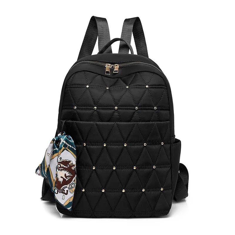 Waterproof Rhombus Backpack Large Capacity for Women