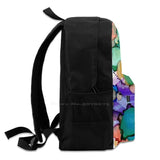 Retro Bubbles Abstract Alcohol Ink Backpack School Laptop Travel Bag