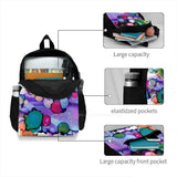 Retro Bubbles Abstract Alcohol Ink Backpack School Laptop Travel Bag