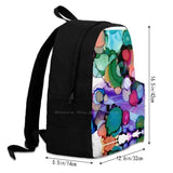 Retro Bubbles Abstract Alcohol Ink Backpack School Laptop Travel Bag