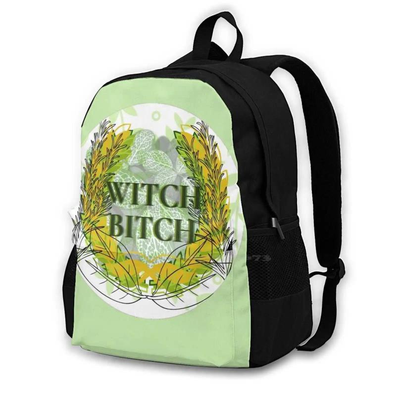 Nature Witch Backpack - Ivy Leaves Print - Men Women Teenagers Girls Bags