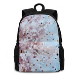 Abstract Watercolor Polka Dots and Bronze Dots Pink Abstract Backpack