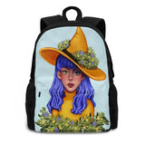 Witchy Green Plants Backpack