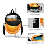 Empowering Orange Bags Travel Laptop Backpack Orange Fruit Vegan