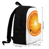 Empowering Orange Bags Travel Laptop Backpack Orange Fruit Vegan