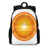 Empowering Orange Bags Travel Laptop Backpack Orange Fruit Vegan
