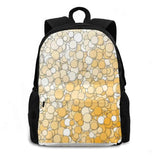 Orange And Bubbles Laptop School Backpack Bag