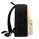 Pastel Peach & Pink Geometric Bubbles Abstract Pattern Backpack
