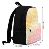 Pastel Peach & Pink Geometric Bubbles Abstract Pattern Backpack