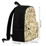 Raw Oats 3D Print Backpack Casual Bag Agriculture Background