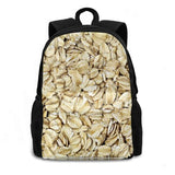 Raw Oats 3D Print Backpack Casual Bag Agriculture Background
