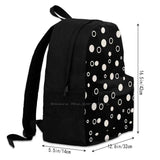 Big Capacity Backpack Laptop 15 Inch Dots Peach Circles Bubbles