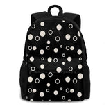 Big Capacity Backpack Laptop 15 Inch Dots Peach Circles Bubbles