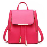 Girls School Backpack Top-handle PU Leather Mochila Escolar Travel Bag
