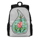 Water Drop Terrarium Tears Schoolbag Backpack
