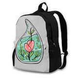Water Drop Terrarium Tears Schoolbag Backpack